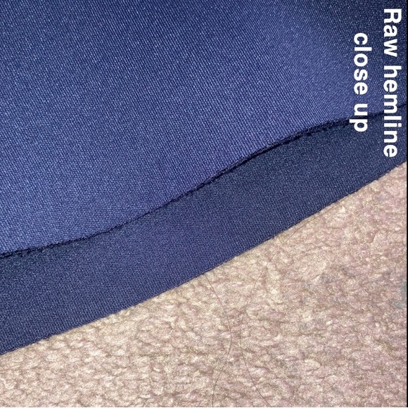 Forever 21 Los Angeles Ca. navy blue plain trumpet above the knee skirt, Large - Picture 12 of 13